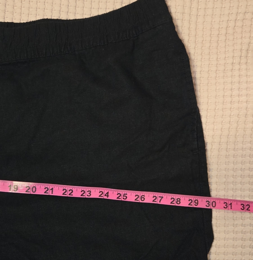 Old Navy Black Linen Straight-Leg Cropped Pants - Picture 11 of 11